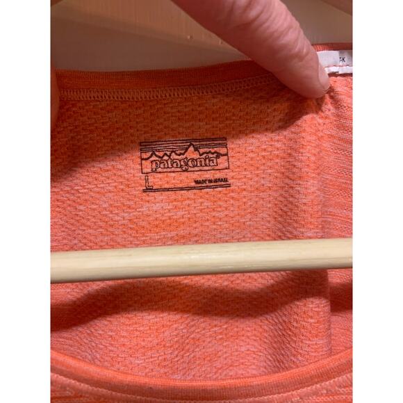 Patagonia activewear tee t-shirt orange exercise workout women's sz s - Picture 3 of 8